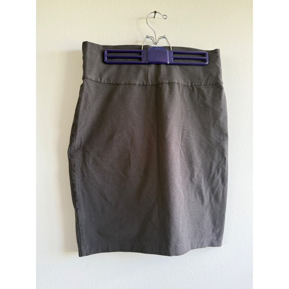 Eileen Fisher Womens S‎ Charcoal Gray High Waist Stretch Ponte Pencil Skirt